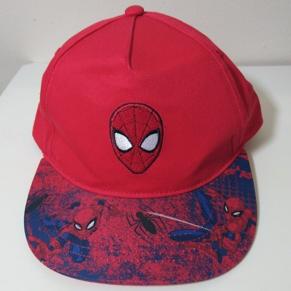 Spiderman Marvel Comics Red Adjustable Hat Ball Cap Snapback Youth/Children